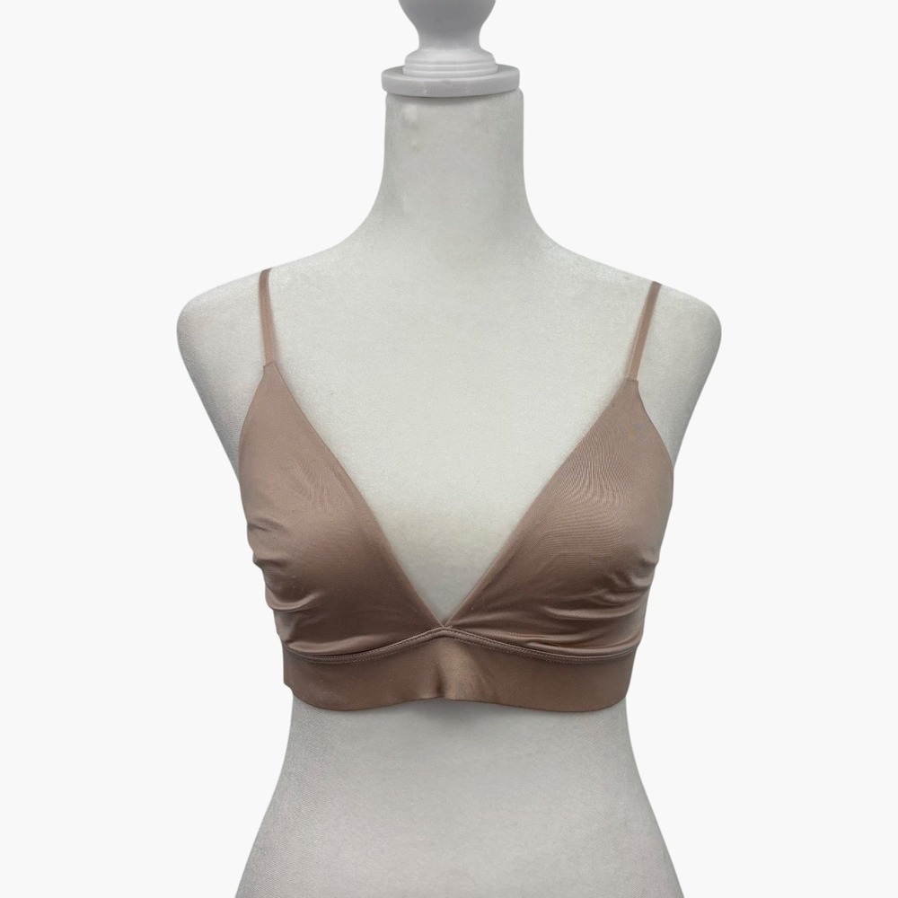 GapBody Bralette Super Stretch Triangle Shimmery Tan Womens Size S